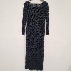 VTG Laundry by Shelli Segal Whimsigoth Velvet Burnout Maxi Dress Size 8 Witchy